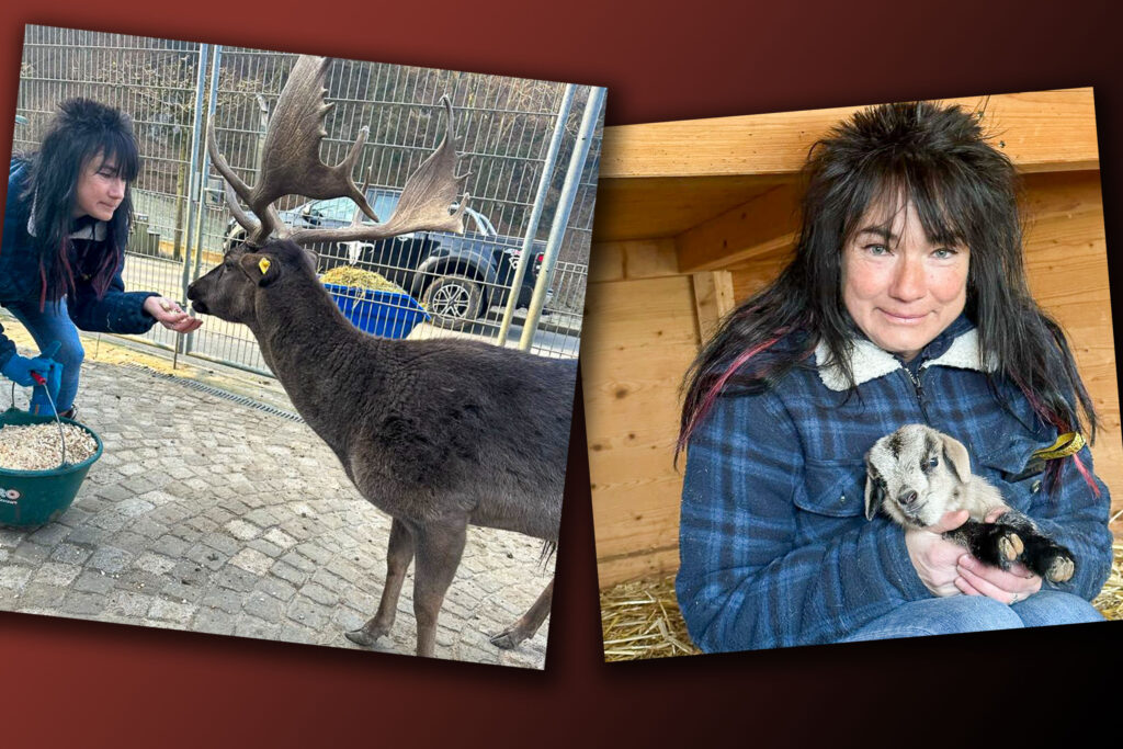 Tierbetreuerin Kyra Bosshardt im Wildpark Mühletäli Olten